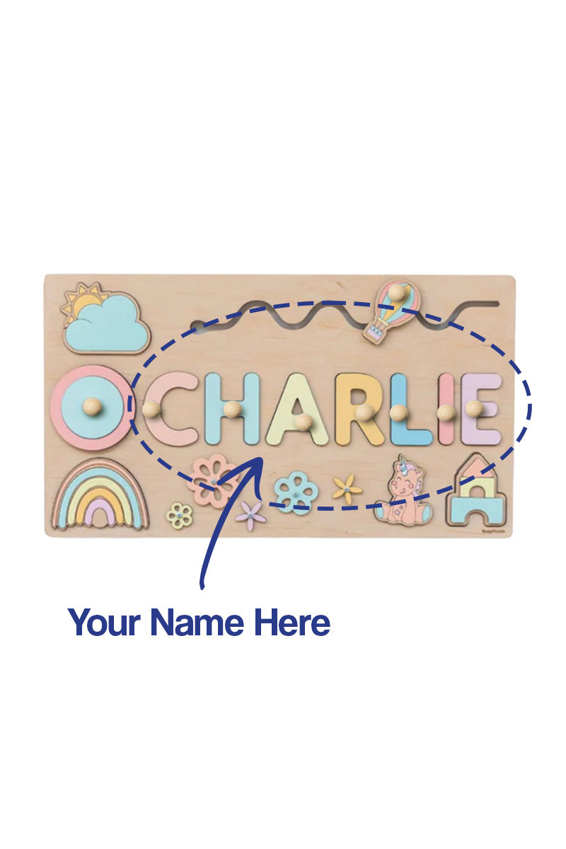 Quadro Montessori de Madeira Personalizado