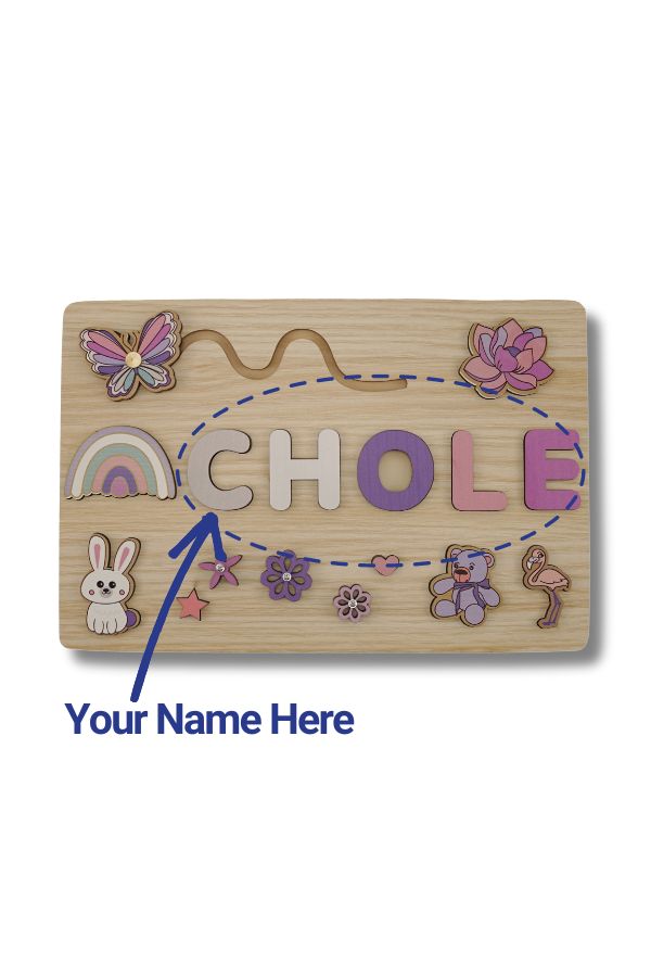 Quadro Montessori de Madeira Personalizado