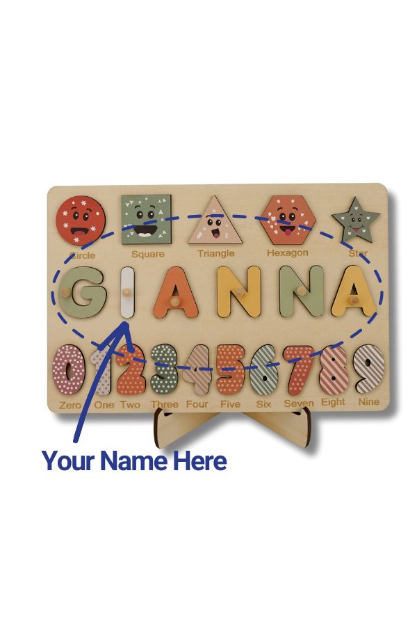 Quadro Montessori de Madeira Personalizado